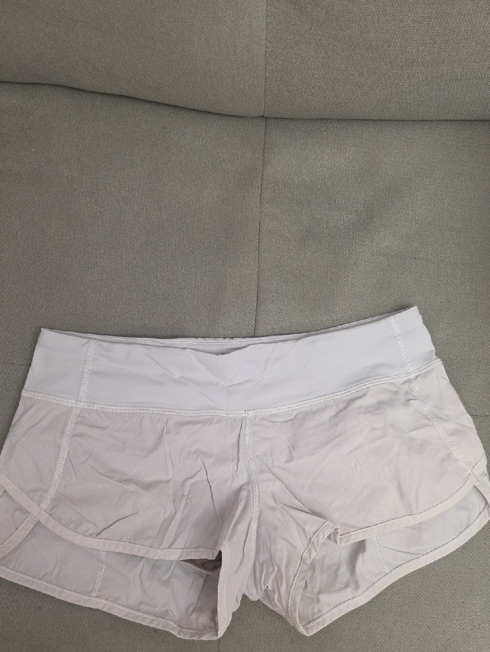White Women's Performance Running Shorts